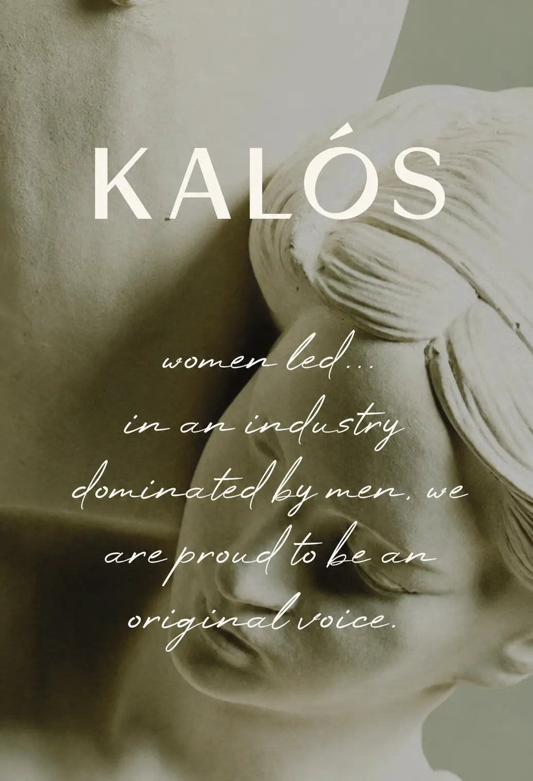 Statue of a woman with text about women leading in a male-dominated industry