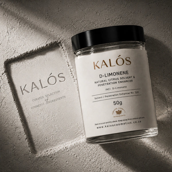 Jar of Kalós D-Limonene on a textured surface