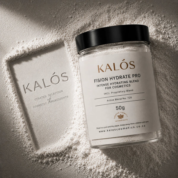 Kalos Fision Hydrate Pro jar on a textured surface